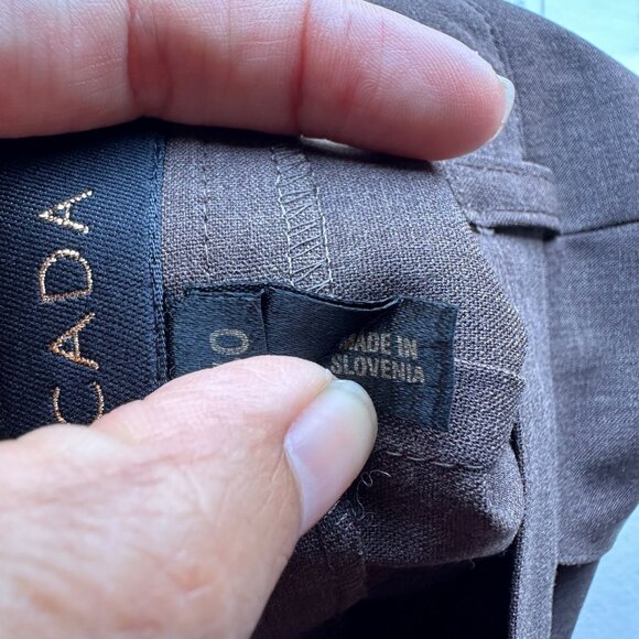 ❌SOLD❌ Escada Pants Womens Size 40 Medium Brown Tan New Wool High Waisted - Picture 10 of 11